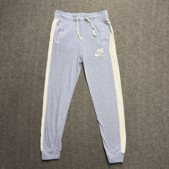 Nike Pants - Nike Just Do It Joggers Womens Small Blue Organic Cotton Lightweight Sweatpants